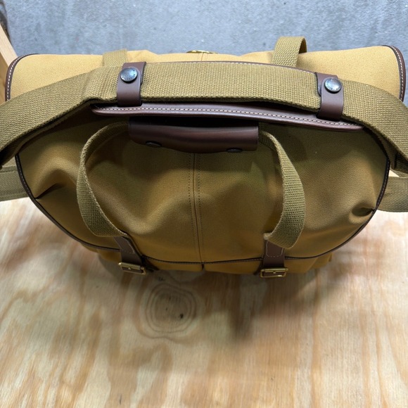 Billingham Camera Bag Khaki Canvas Leather Trim w Superflex Inserts Pouch - Picture 2 of 16